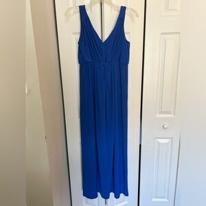 Women’s Kate & Mallory Royal Blue S V Neck Sleeveless Maxi Formal Prom Dress